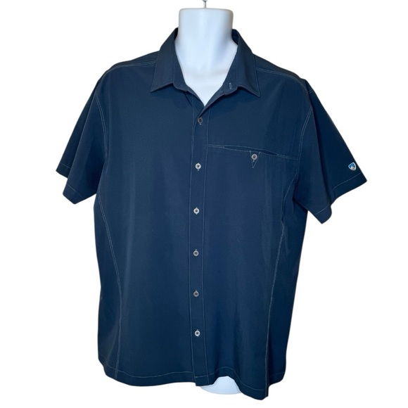 Kuhl Other - Kuhl Men’s Renegade Button-Up Shirt L Shirt Sleeve UPF30 Blue